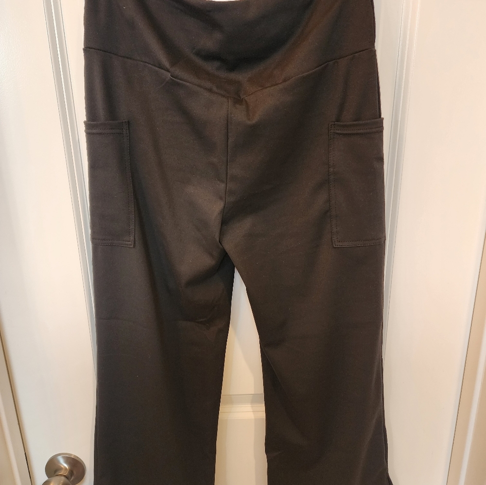 Julia Rose Black Gaucho Tummy Control High Waisted Pants OS‎ NWOT - Picture 4 of 5